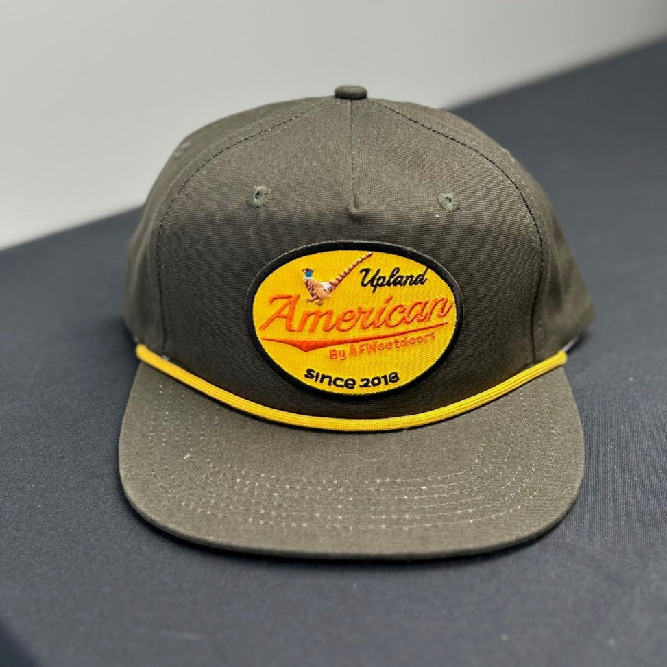 Upland Patch Old Rope Hat Olive with Yellow Rope