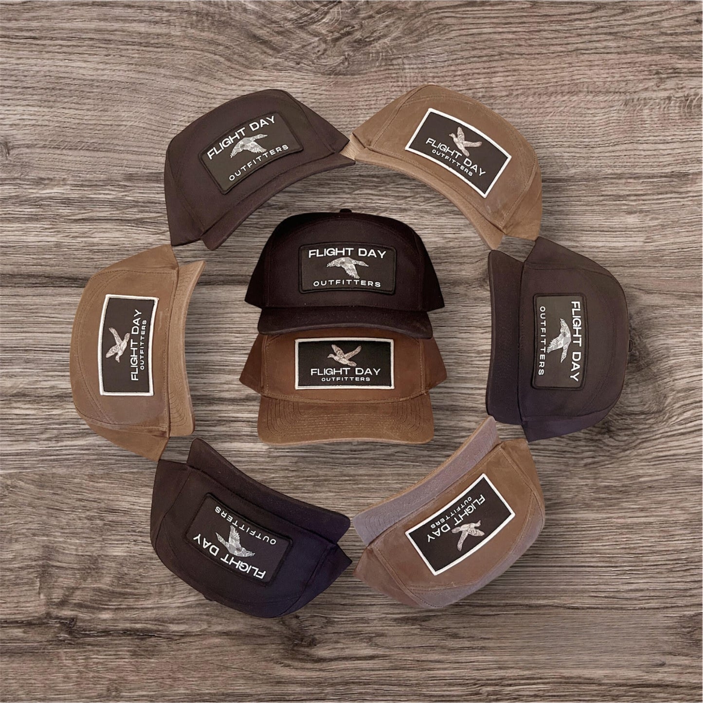 Flight Day - 6 Panel Waxed Canvas Camo Duck Hat