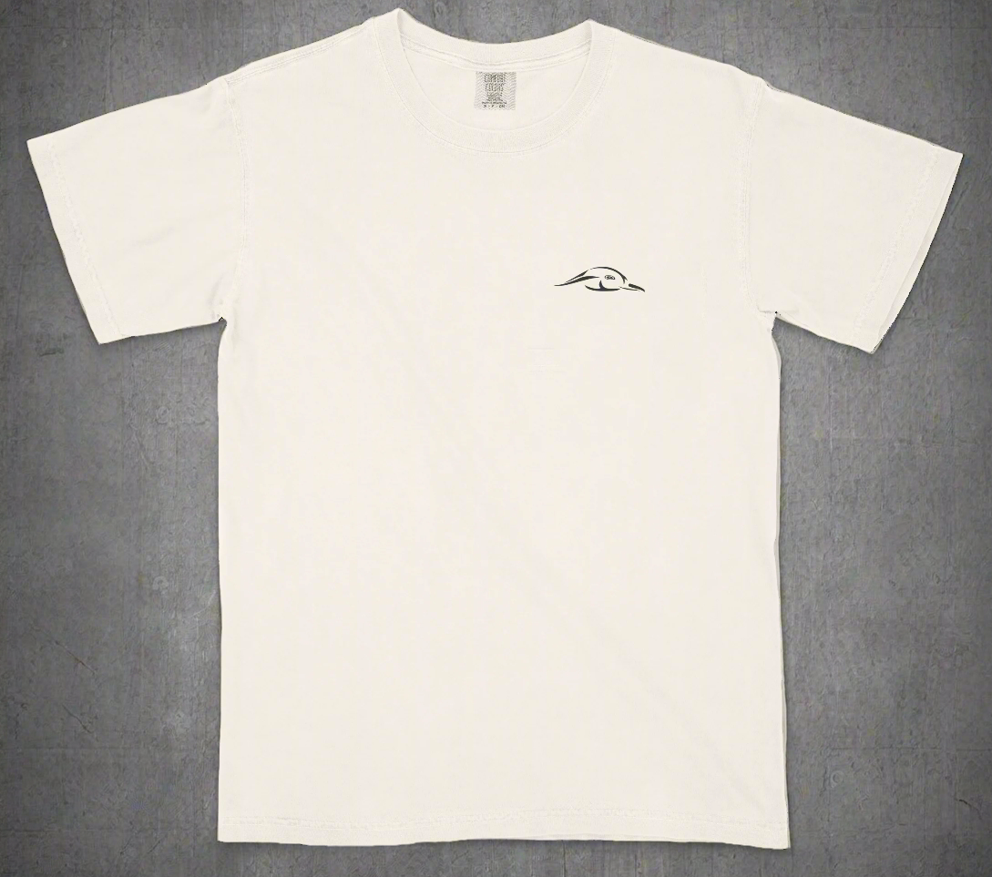 Vintage Wood Duck Logo Design in Ivory