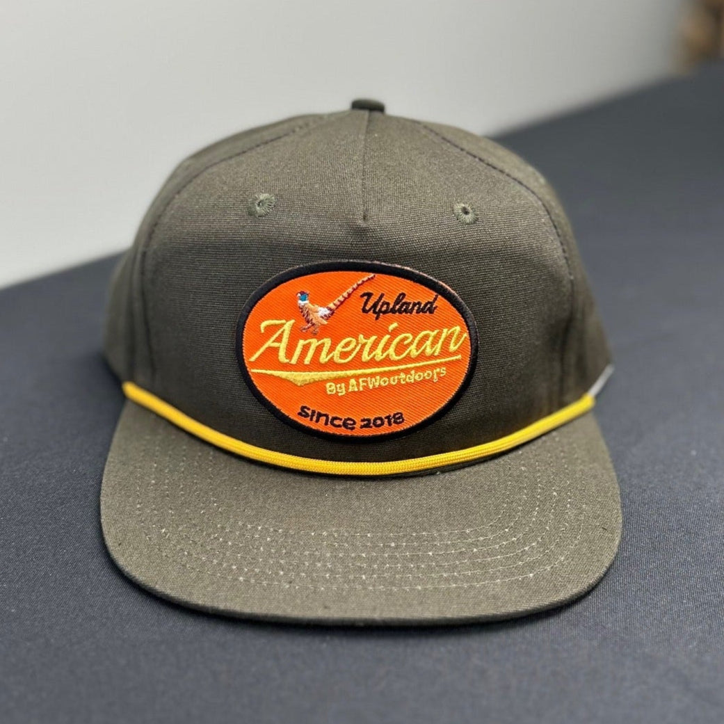 Upland Patch Old Rope Hat Olive with Yellow Rope