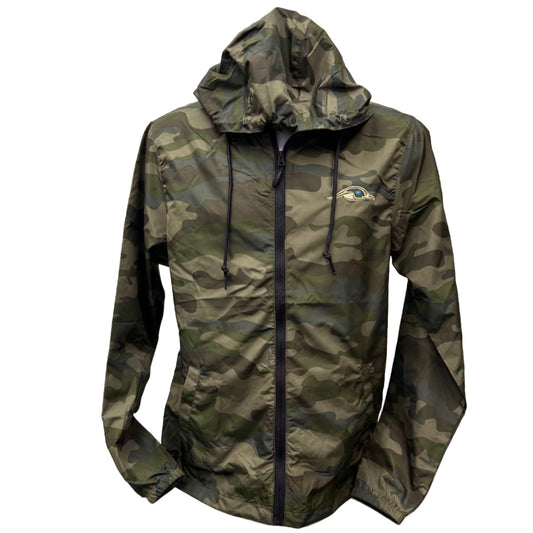 AF Waterfowl Camo Lightweight Full Zip Pullover Windbreaker Jacket - Water Resistant (Copy)