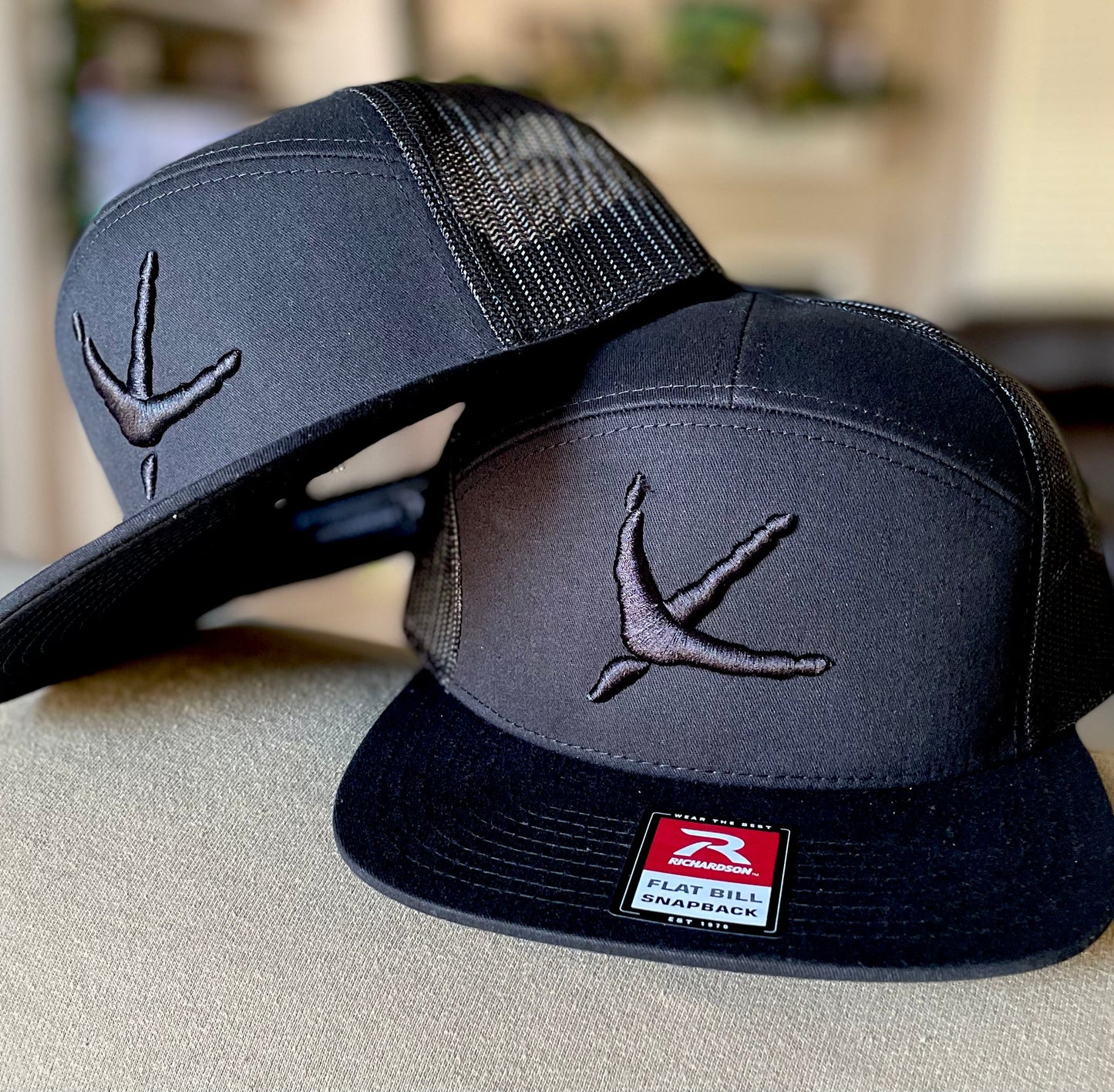 Ghost Black on Black 7 Panels Hats